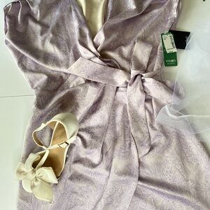 Elegant Lavender Wrap Dress